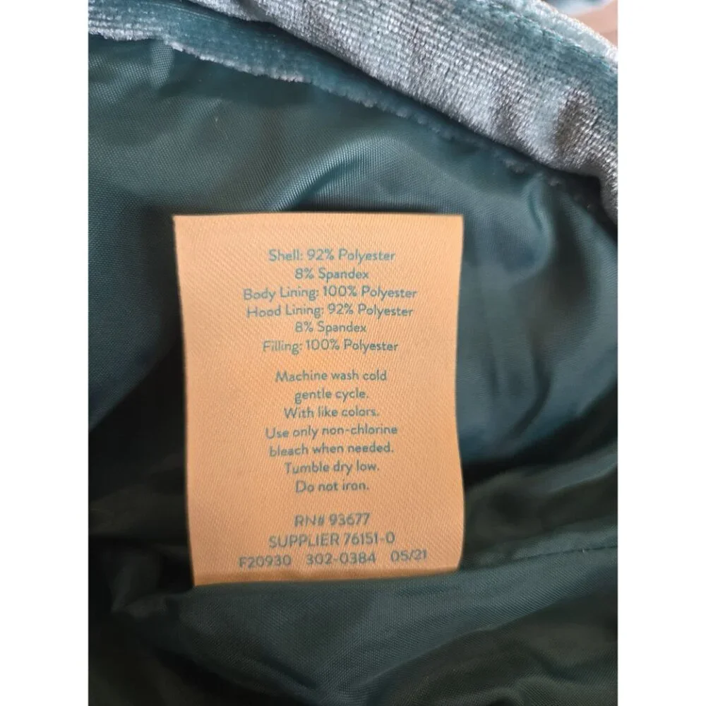 NWT‎ ThereAbouts (JCP) girls green puffer jacket/coat with hood sz 14